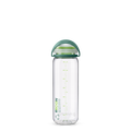 Back view of 750ml HydraPak Recon™ water bottle with twist cap, bail handle and measurement markings – Evergreen/Lime