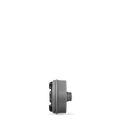 Side on view of single HydraPak 42mm Plug-n-Play cap. Colour: Grey.