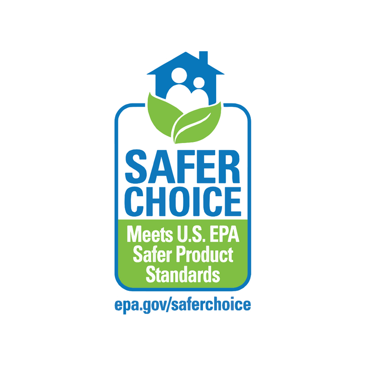 Label : Safer Choice. Meets U.S. EPA Safer Product Standards