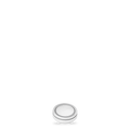Front overhead view of HydraPak Recon leakproof Flat Cap to convert 500 ml, 750 ml and 1 litre Recon bottles into a wide mouth bottle for water or dry food storage.  Colour: Clear. Ships locally.