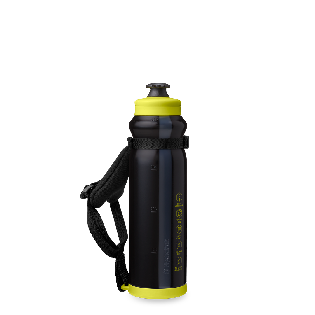 Back view of Tempo Pro 400ml with handle off to the left. Colour: Black 