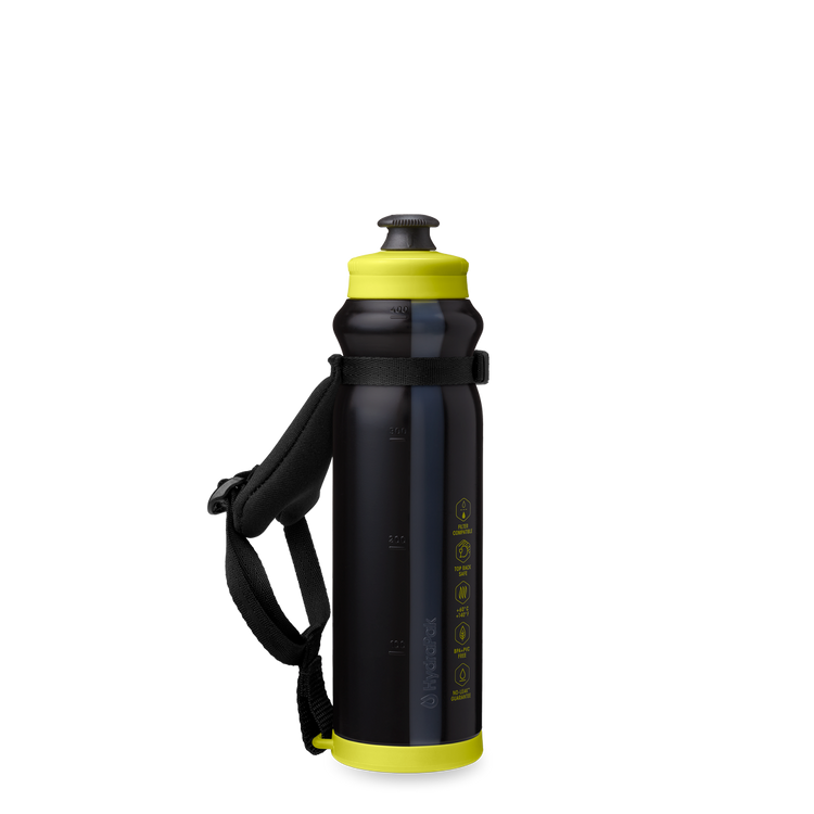 Back view of Tempo Pro 400ml with handle off to the left. Colour: Black 