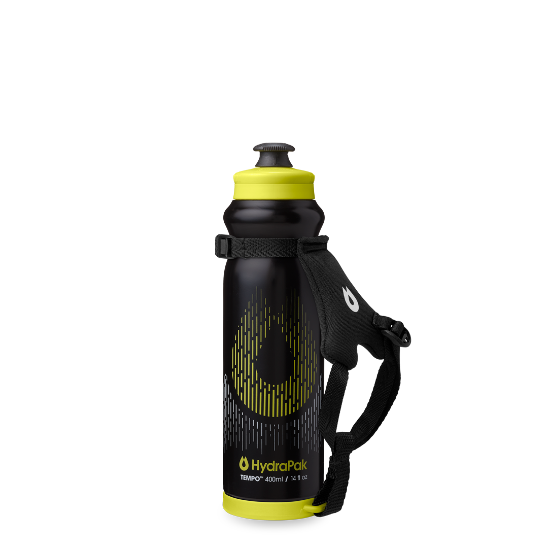 Front view of Tempo Pro 400ml with handle off to the right. Colour: Black 