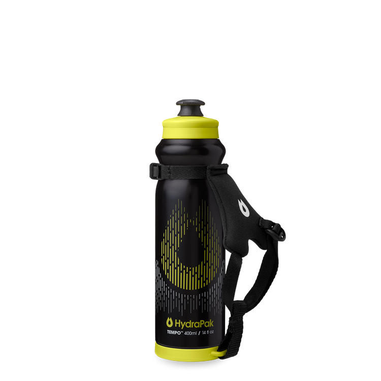 Front view of Tempo Pro 400ml with handle off to the right. Colour: Black 