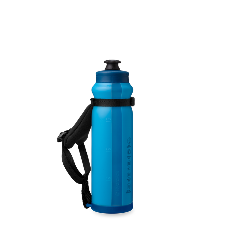 Back view of Tempo Pro 400ml with handle off to the left. Colour: Blue  