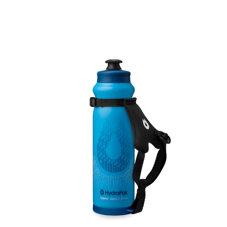 Front view of Tempo Pro 400ml with handle off to the right. Colour: Blue 