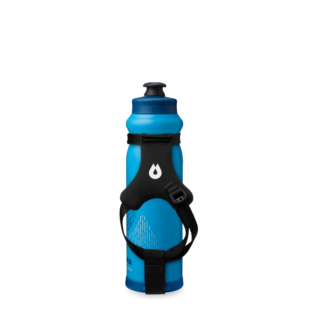 Side view of Tempo Pro 400ml with handle facing forwards. Colour: Blue 