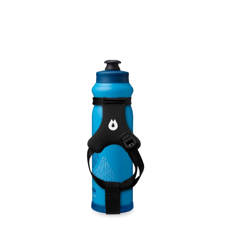 Side view of Tempo Pro 400ml with handle facing forwards. Colour: Blue 