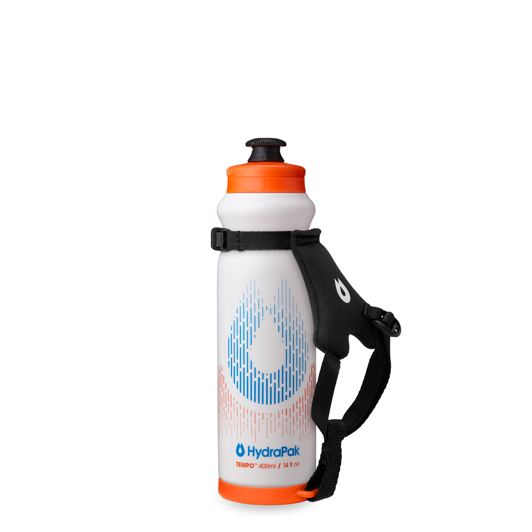 Front view of Tempo Pro 400ml with handle off to the right. Colour: White 