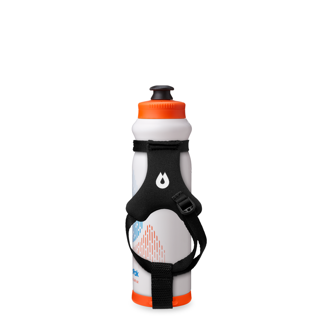 Side view of Tempo Pro 400ml with handle facing forwards. Colour: White