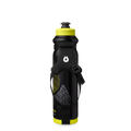 Side view of the HydraPak Tempo Pro 525ml with the handle facing forwards. Colour: Black 