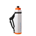 Back view of the HydraPak Tempo Pro 525ml with the handle off to the left. Colour: White 