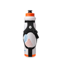 Side view of the HydraPak Tempo Pro 525ml with the handle facing forwards. Colour: White 