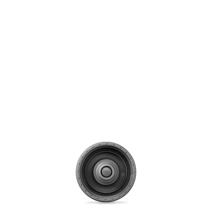Back view of single HydraPak 42mm Plug-n-Play cap. Colour: Grey. 